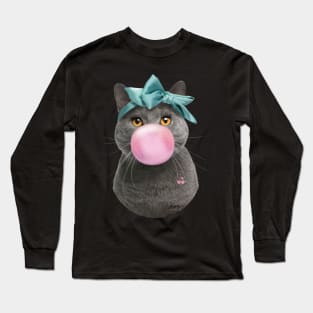 Bubble gum Cat Long Sleeve T-Shirt